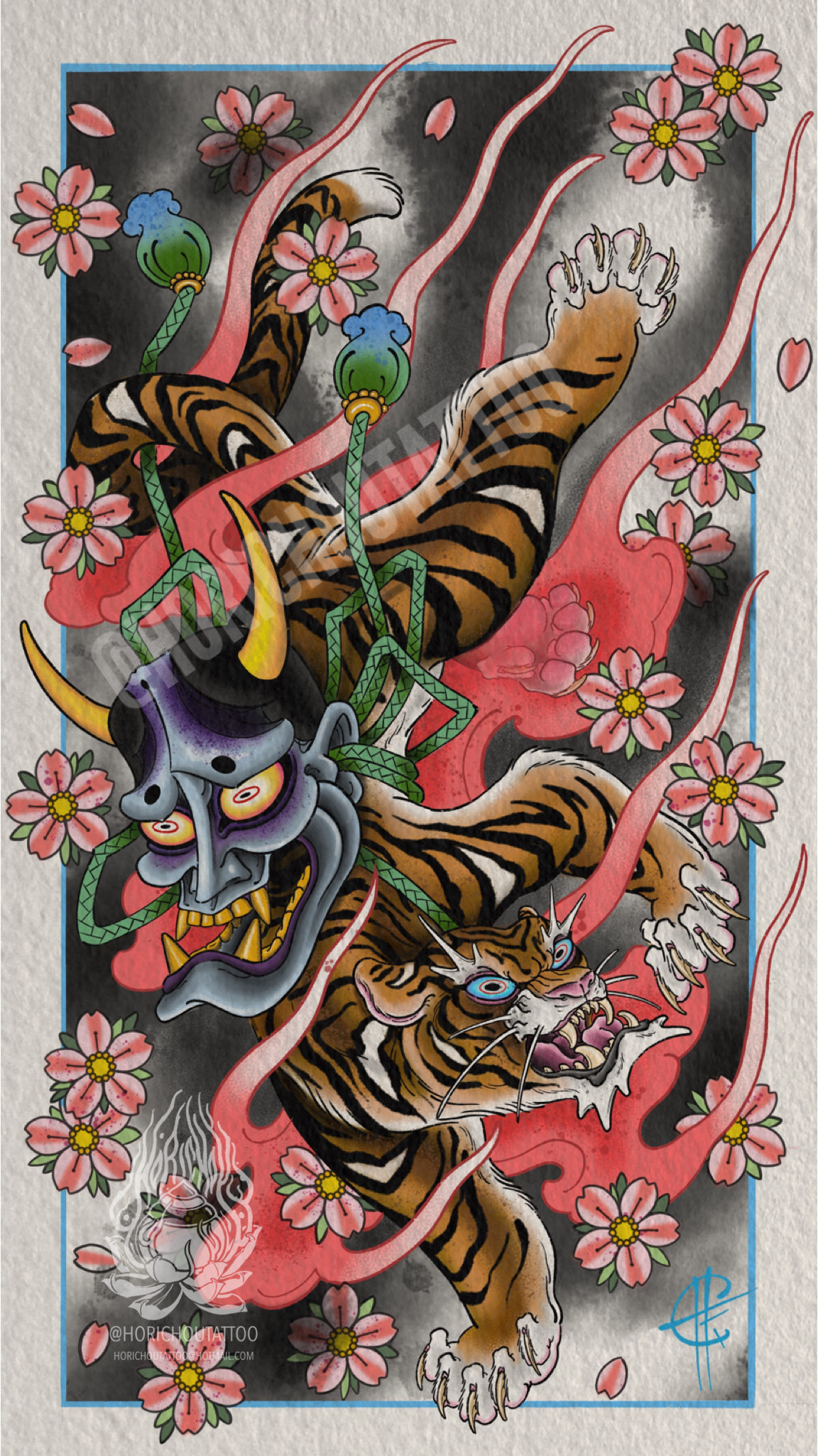 Tiger and hannya mask 2021